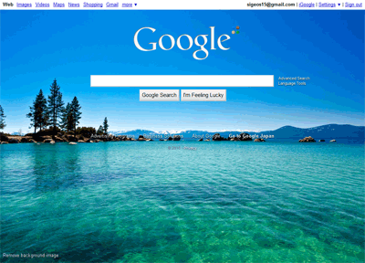 Google.comの背景画像