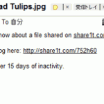 シンプルなファイル共有サービス「share1t」１ファイル最大１００MB