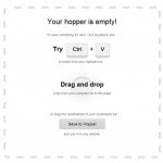 あとで使うファイルやリンクをウェブ上にコピペやドラッグアンドドロップで貯めておける「Hopper」