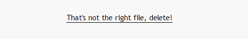 ファイルの削除リンク