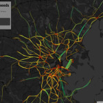 ボストン中のバスの走行スピードを視覚化したマップ「MBTA Bus Speeds」