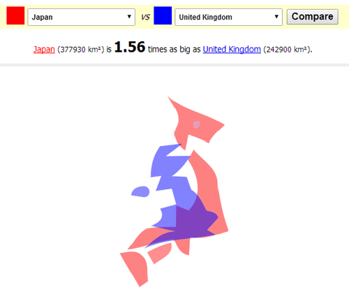日本列島とイギリスの比較