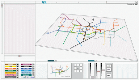 フラッシュのロンドン地下鉄3Dマップ