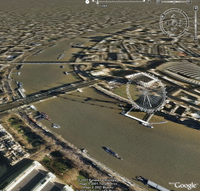 グーグルアース（Google Earth）影が連動して動く観覧車